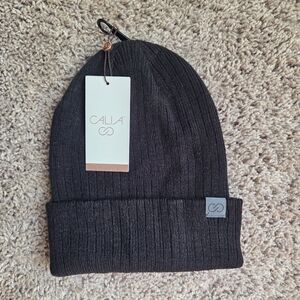 Calia By Carrie Underwood Black Ribbed Cuff Beanie New One Size Womens